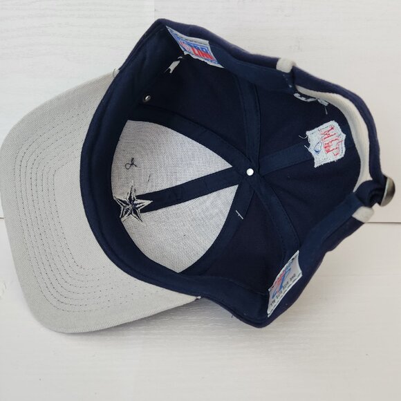 NWT VTG Dallas Cowboys Hat Cap Strap Back Blue NFL Logo Athletic Pro Line Stripe - Picture 8 of 8